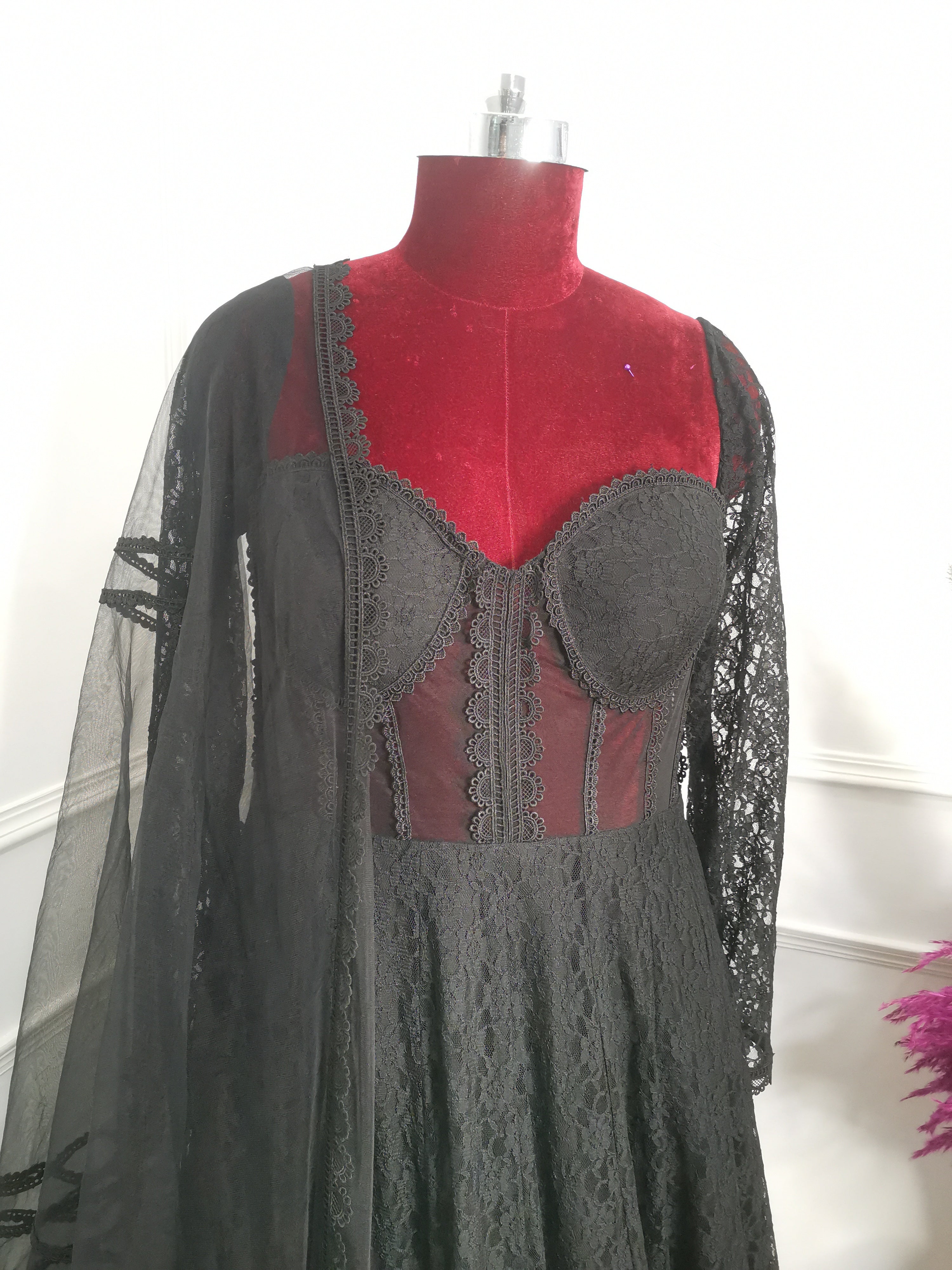 Black Lace Anarkali
