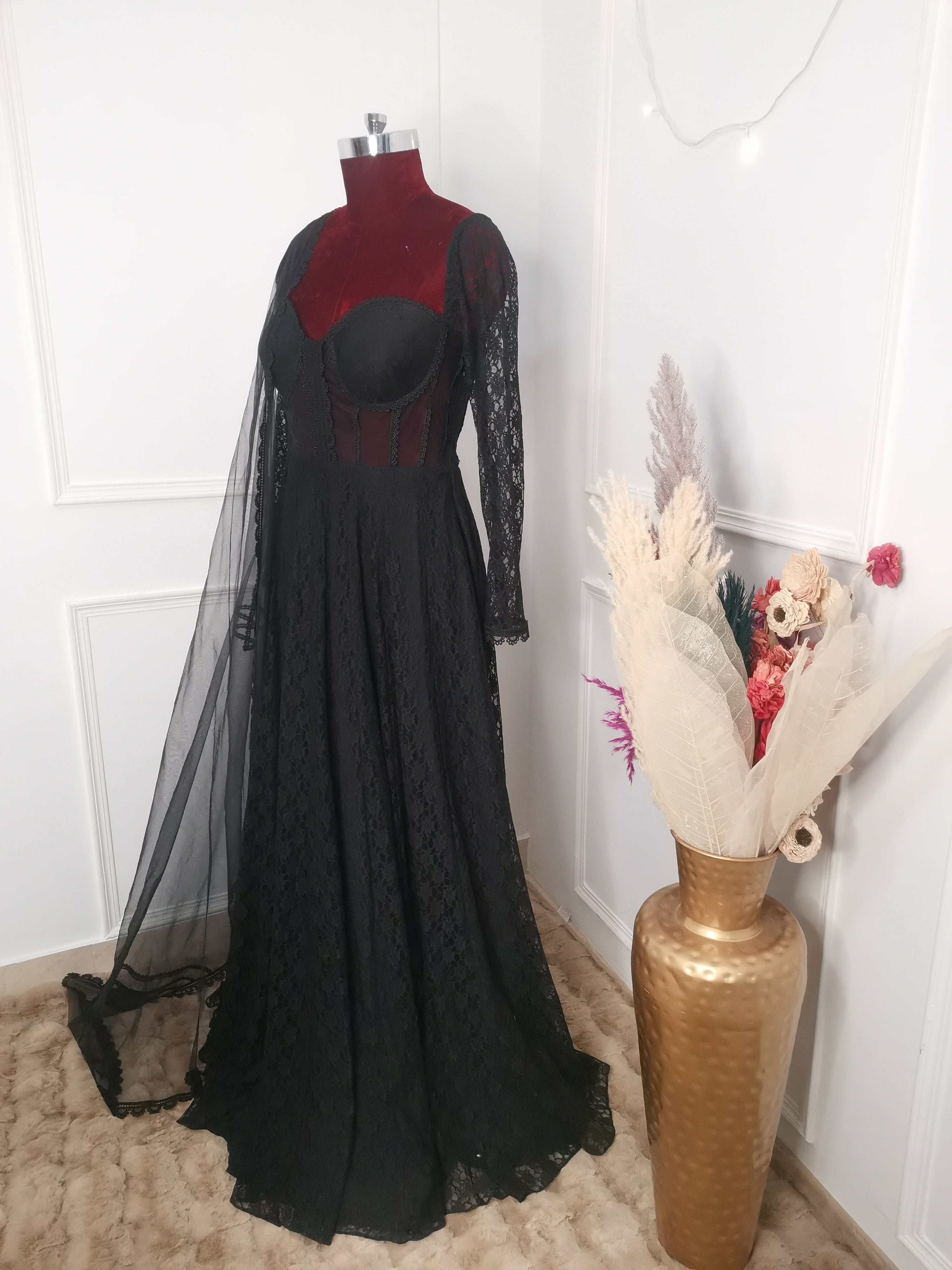 Black Lace Anarkali
