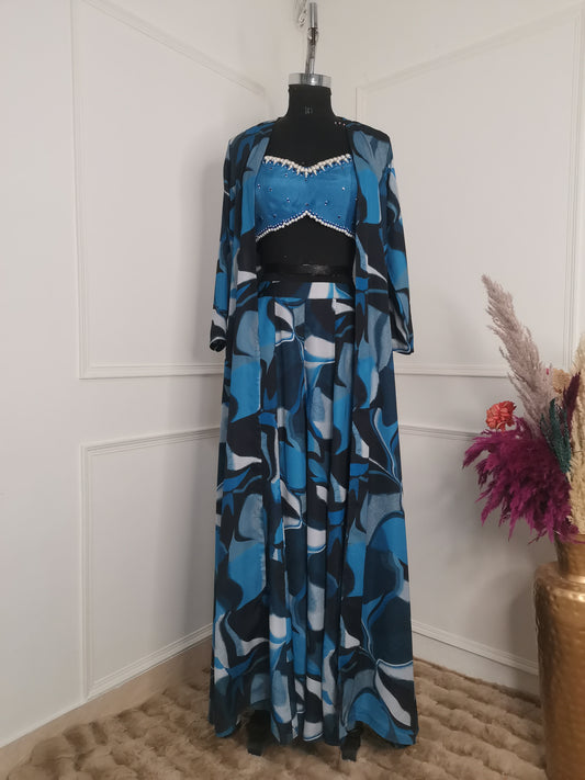 Ira Printed Coord set with Jacket