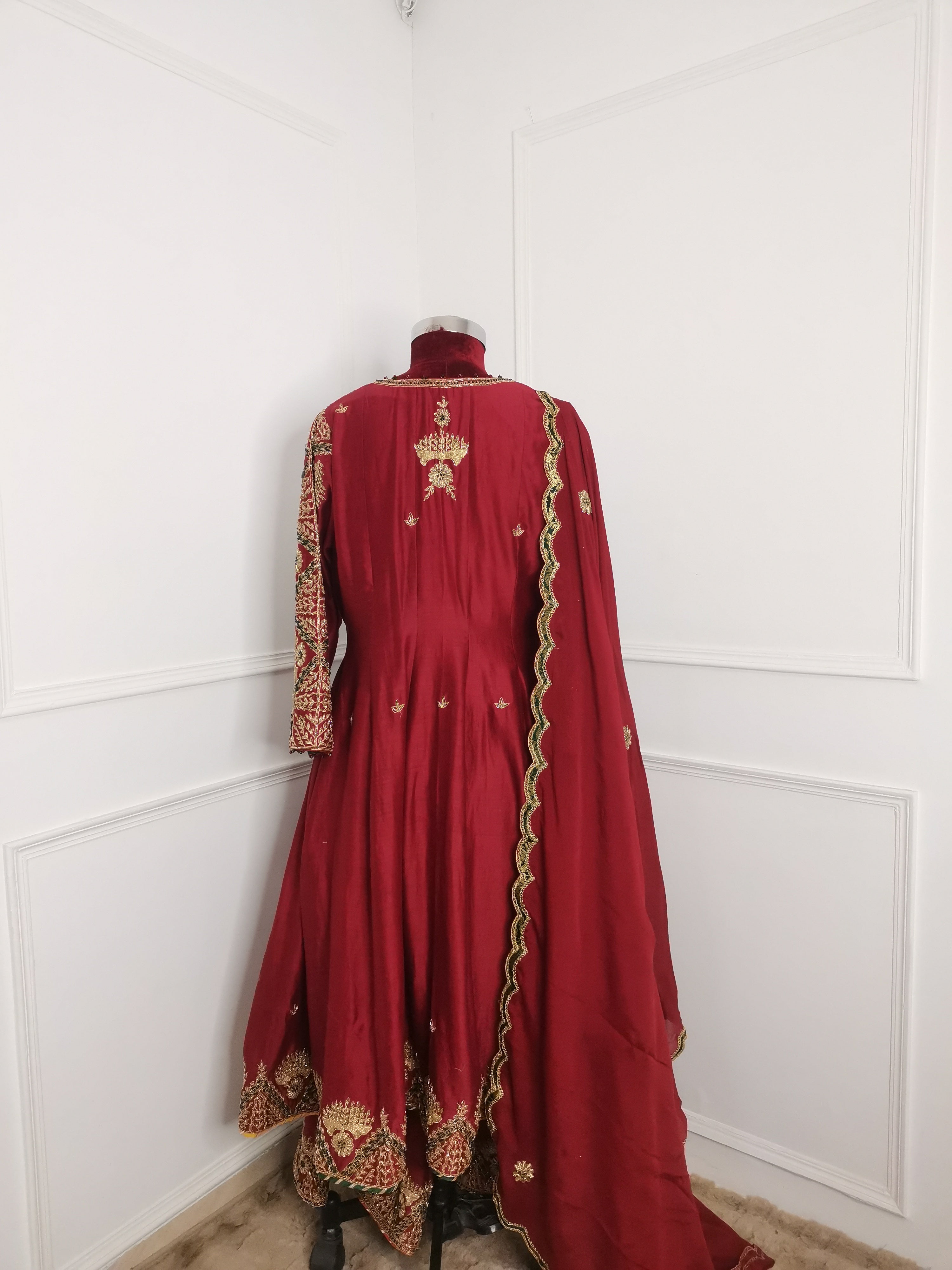 Red Heavy Handwork Suit